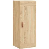 vidaXL Wandkast 34,5x34x90 cm bewerkt hout sonoma eikenkleurig