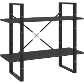 vidaXL Boekenkast met 2 schappen 80x30x70 cm bewerkt hout grijs