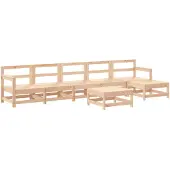 vidaXL 7-delige Loungeset massief grenenhout
