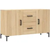vidaXL Dressoir 100x36x60 cm bewerkt hout sonoma eikenkleurig