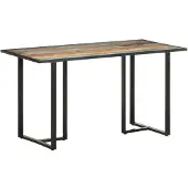 vidaXL Eettafel 140 cm massief gerecycled hout