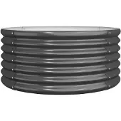 vidaXL Plantenbak 80x80x36 cm gegalvaniseerd staal antracietkleurig