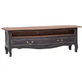 vidaXL Tv-meubel 120x30x40 cm massief mahoniehout zwart