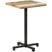 vidaXL Bistrotafel vierkant 50x50x75 cm massief gerecycled hout