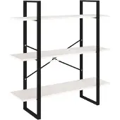 vidaXL Boekenkast met 3 schappen 100x30x105 cm massief grenenhout wit