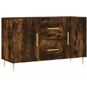 vidaXL Dressoir 100x36x60 cm bewerkt hout gerookt eikenkleurig