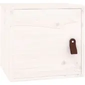 vidaXL Wandkast 31,5x30x30 cm massief grenenhout wit