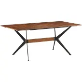 vidaXL - Eettafel - 180x90x76 - cm - massief - mangohout