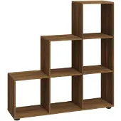 vidaXL Boekenkast trapvormig 107 cm bewerkt hout bruin eikenkleur