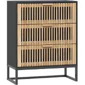 vidaXL Dressoir 60x30x75 cm bewerkt hout zwart