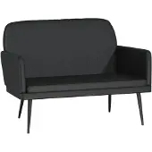 vidaXL Bankje 107x80x81 cm kunstleer zwart
