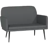 vidaXL Bankje 107x80x81 cm kunstleer grijs
