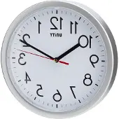 OEM Wandklok Stille veeg zilver - modern design - 22 cm