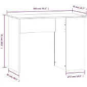 vidaXL Bureau 100x55x75 cm bewerkt hout betongrijs