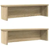 vidaXL Keukenrekken stapelbaar 2 st 50x15x16 cm sonoma eikenkleurig