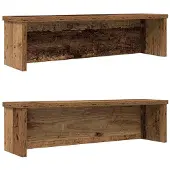 vidaXL Keukenrekken stapelbaar 2 st 50x15x16 cm oud houtkleurig