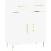vidaXL Dressoir 69,5x34x90 cm bewerkt hout wit