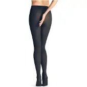 Falke Cotton Touch eenkleurig katoen panty dames blauw - maat M-L