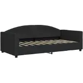 vidaXL Dagbed, zwart, 90x190 cm, met stoffen bekleding