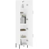 vidaXL Hoge kast 34,5x34x180 cm bewerkt hout wit