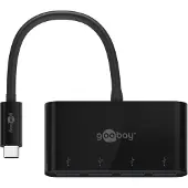 Goobay USB hub (USB-C) | 4x USB-A | USB3.0 5 Gbps | zwart | 0,15 meter