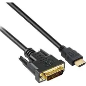 S-Impuls DVI - HDMI kabel | DVI-D Dual Link | verguld | zwart | 5 meter