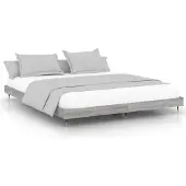 vidaXL Bedframe zonder matras 160x200 cm spaanplaat grijs Sonoma