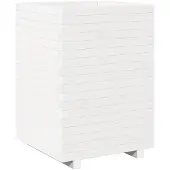 vidaXL Plantenbak 50x50x72,5 cm massief grenenhout wit
