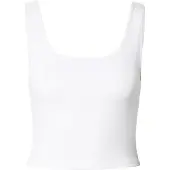 Urban Classics - Cropped Polyamide Mouwloze top - S - Wit