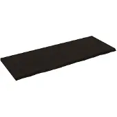 vidaXL Wastafelblad 160x60x(2-4) cm behandeld massief hout donkerbruin