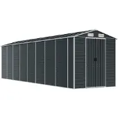 vidaXL Tuinschuur 191x725x198 cm gegalvaniseerd staal antracietkleurig