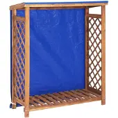 vidaXL Houtrek voor open haard, 105x38x115 cm, massief acaciahout
