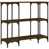 vidaXL Wandtafel 102x35x90 cm bewerkt hout bruin eikenkleur