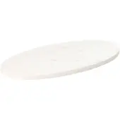 vidaXL Tafelblad ovaal 80x40x2,5 cm massief grenenhout wit