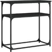 vidaXL Wandtafel 75x35,5x75 cm bewerkt hout zwart