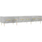 vidaXL Tv-meubel 150x36x30 cm bewerkt hout betongrijs