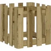 vidaXL Plantenbak met hekontwerp 40x40x40 cm geïmpregneerd grenenhout