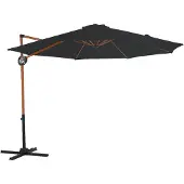 Axi Solea Zweefparasol Ø 300cm Houtlook/grijs