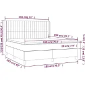 vidaXL Boxspring met matras stof donkerbruin 180x200 cm