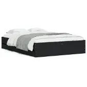 vidaXL Bedframe met lades bewerkt hout bruin eikenkleur 120x190 cm