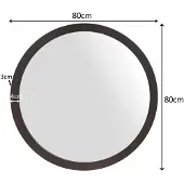 Starfurn Ronde spiegel Dide Bruin Mangohout 80 cm