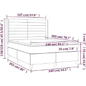 vidaXL Boxspring met matras fluweel donkergroen 140x200 cm