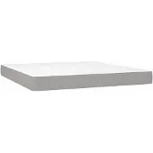 vidaXL Pocketveringmatras medium queen 152x203x20 cm stof lichtgrijs