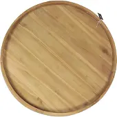 Axi Dewi Rond Dienblad van Teak Hout Ø 80 cm | Serveerplateau van Teakhout met Open Grepen & Opstaande Rand | Ideaal voor Drankjes, Glazen & Accessoires