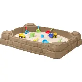 Step2 Naturally Playful Zandbak met deksel en zithoeken | Zandbak van plastic / kunststof voor kinderen