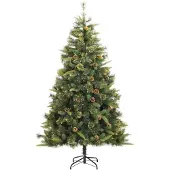 Syfax Kunstkerstboom met scharnieren en dennenappels 180 cm