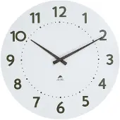 Alba wandklok hout HORMILENA 55 kwartsuurwerk wit 55cm