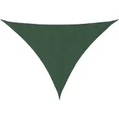 vidaXL Zonnescherm driehoekig 2,5x2,5x3,5 m oxford stof donkergroen