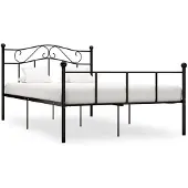 vidaXL Bedframe metaal zwart 120x200 cm