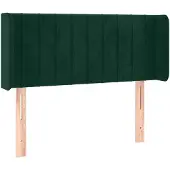 vidaXL Hoofdbord met randen 103x16x78/88 cm fluweel donkergroen